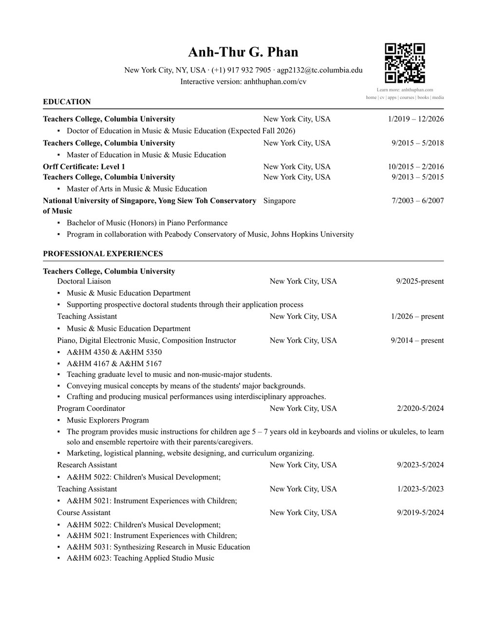 CV page 1
